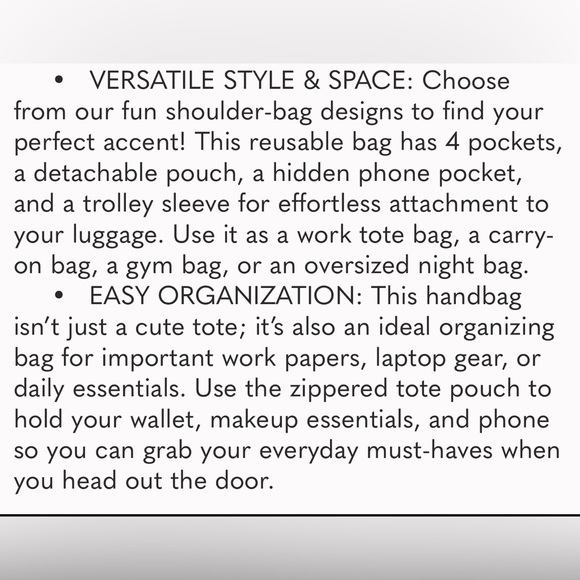 Thirty-One Signature Tote in Navy Smooth Pebble with Interior Organizer & Clutch - Picture 7 of 7